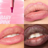 Huda Beauty Lip Contour Lip Stain Baby Pink – 12 Hour Long Wear