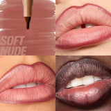 Huda Beauty Lip Contour Lip Stain Soft Nude – 12 Hour Long Lasting Matte