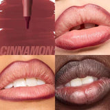 Huda Beauty Lip Contour Lip Stain Cinnamon – 12 Hour Long Lasting Matte Lip Stain