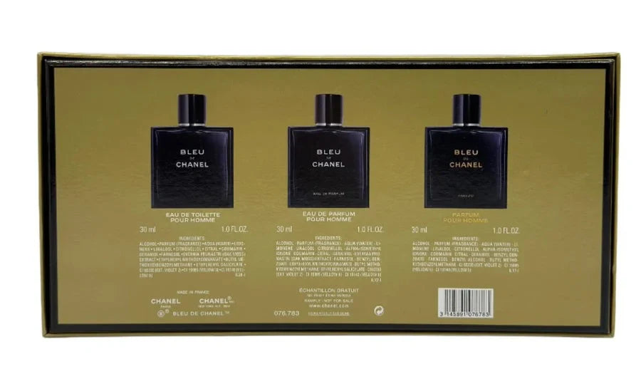 Bleu De Chanel 3 in 1 Perfume Gift Set – Premium Men's Fragrance