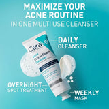 CeraVe Acne Clay To Foam Cleanser 118ml – Salicylic Acid Acne Face Wash for Oily Skin