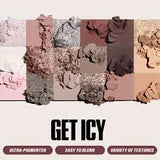 Huda Icy Nude Eyeshadow Palette – Cool Tone Nude Makeup Palette