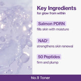 Numbuzin No.9 NAD+ PDRN Glow Boosting Toner 150ml – Hydrating & Brightening Toner