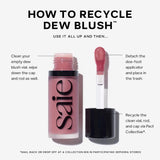 Saie Dew Blush Rosy 7ml | Natural Dewy Liquid Blush for Radiant Cheeks